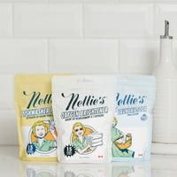 15 Loads each of eco-friendly laundry detergent, oxygen brightener and dishwasher powder